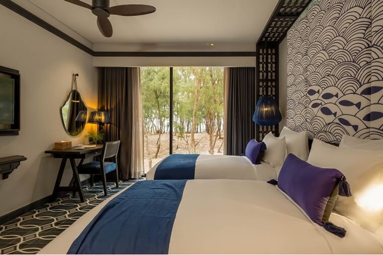 Phòng Deluxe Twin Sea view